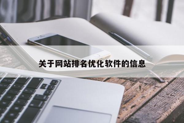 关于网站排名优化软件的信息