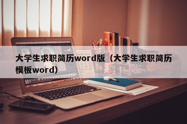 大学生求职简历word版（大学生求职简历模板word）