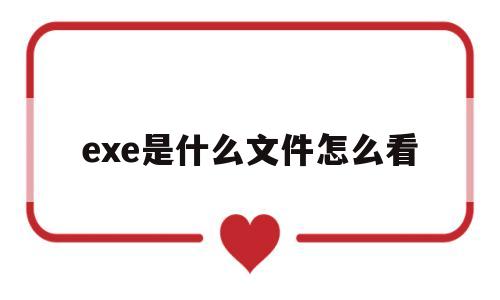 exe是什么文件怎么看(exe是什么文件怎么看内存大小)