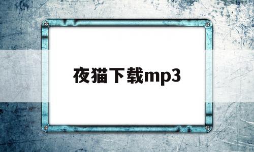 夜猫下载mp3(夜猫下载百度网盘)