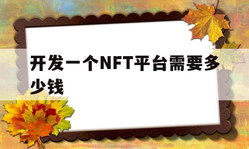 开发一个NFT平台需要多少钱(开发一个网络平台大概需要多少钱)