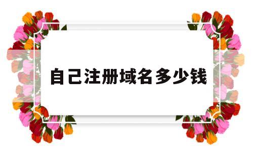 自己注册域名多少钱(注册一个域名就能挣几百万)