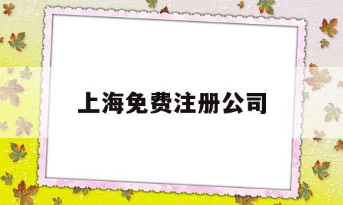 上海免费注册公司(上海注册公司费用流程)