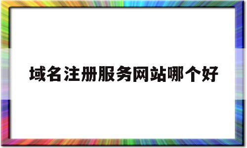 域名注册服务网站哪个好(域名注册服务网站哪个好一些)