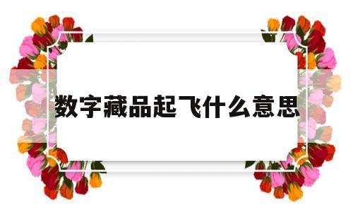 关于数字藏品起飞什么意思的信息