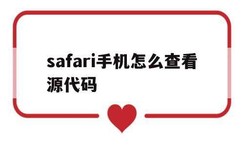 safari手机怎么查看源代码(iphone safari查看网页源代码)