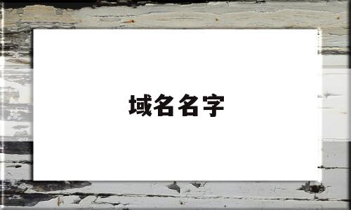 域名名字(域名名字可以更改吗)