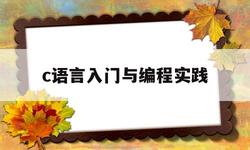 c语言入门与编程实践(编程c语言入门自学视频)