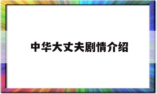 中华大丈夫剧情介绍(中华大丈夫免费国语版电影)