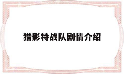 猎影特战队剧情介绍(电视剧特战队之猎影四十二集)