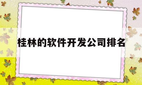 桂林的软件开发公司排名(桂林的软件开发公司排名前十)