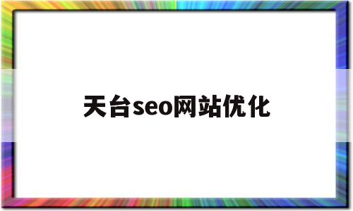 天台seo网站优化(天台seo网站优化设计)