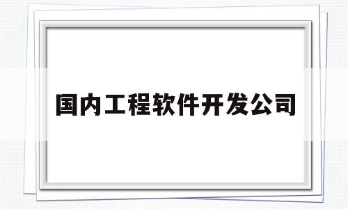 国内工程软件开发公司(中国十大软件开发公司排名)