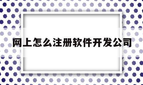 网上怎么注册软件开发公司(注册软件开发公司需要什么条件)