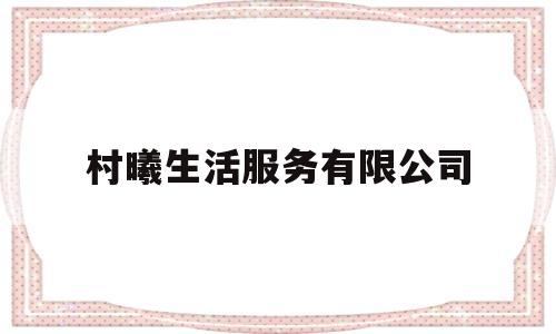 村曦生活服务有限公司(佛山优选好生活服务有限公司)