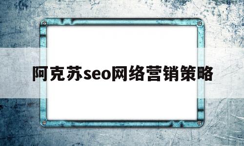 阿克苏seo网络营销策略(阿克苏seo网络营销策略有哪些)