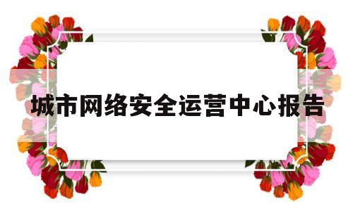 包含城市网络安全运营中心报告的词条