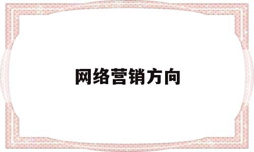 网络营销方向(网络营销方向是干什么)