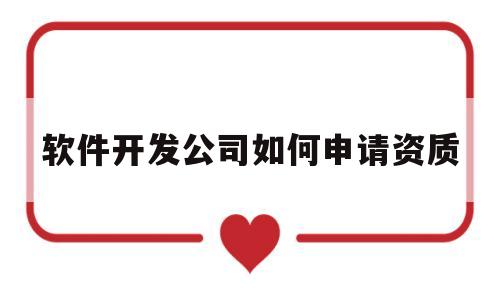 软件开发公司如何申请资质(软件开发公司如何申请资质证书)