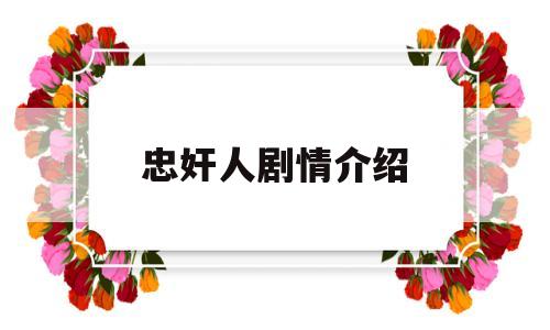 忠奸人剧情介绍的简单介绍