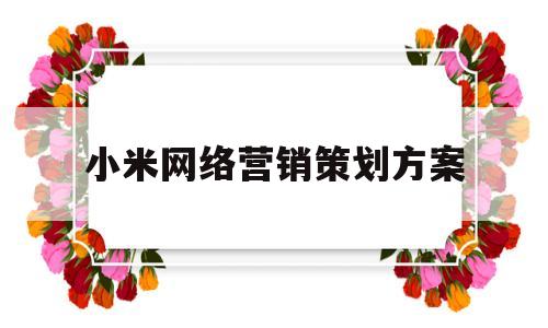 小米网络营销策划方案(小米网络营销策划方案结束语)