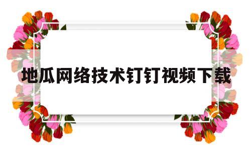 地瓜网络技术钉钉视频下载(地瓜网络技术钉钉视频下载不了)