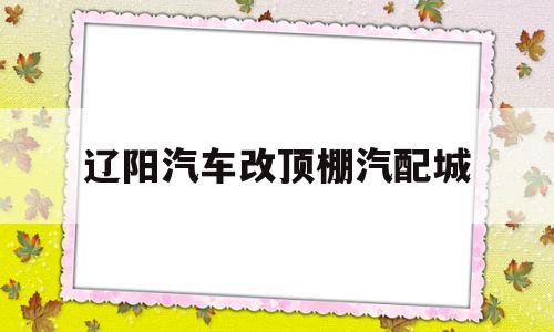 辽阳汽车改顶棚汽配城(天津汽配城哪家卖汽车顶棚布)