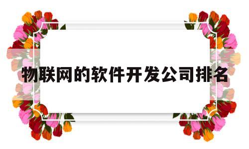 物联网的软件开发公司排名(物联网的软件开发公司排名前十)