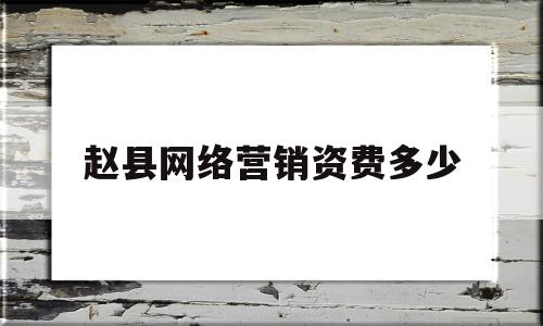 赵县网络营销资费多少(网络营销一个月能挣多少钱)