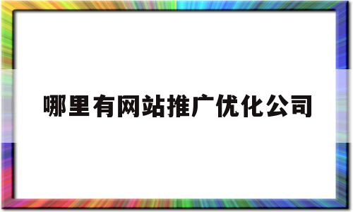 哪里有网站推广优化公司(网站优化推广营销公司排名)