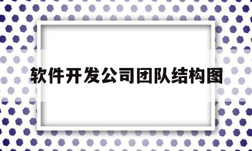 软件开发公司团队结构图(一个软件开发团队有些什么分工)