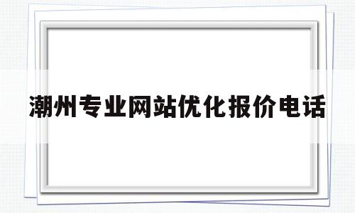 关于潮州专业网站优化报价电话的信息