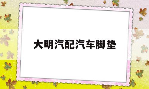 大明汽配汽车脚垫(大明汽配汽车脚垫怎么样)
