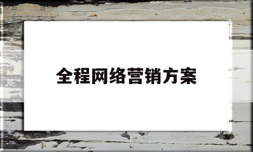 全程网络营销方案(全程网络营销方案模板)
