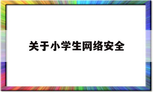 关于小学生网络安全(关于小学生网络安全的作文)
