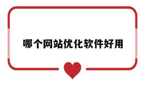 哪个网站优化软件好用(网站优化排名哪家性价比高)