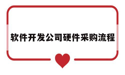 软件开发公司硬件采购流程(软件开发公司硬件采购流程图)