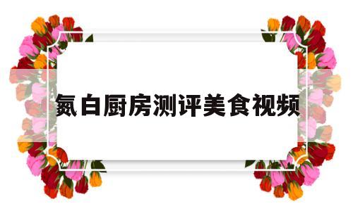 氮白厨房测评美食视频(氮白先生面包一包多少克)