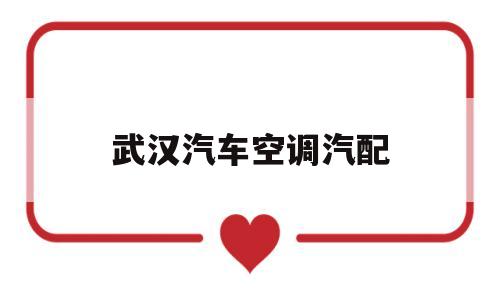 武汉汽车空调汽配(武汉汽车空调维修哪家强)