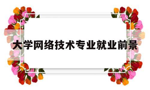 大学网络技术专业就业前景(大学网络技术专业就业前景分析)