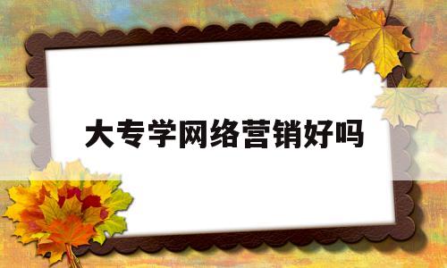 大专学网络营销好吗(专科生网络营销就业方向)