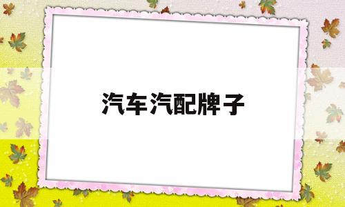 汽车汽配牌子(汽配行业公司排名)