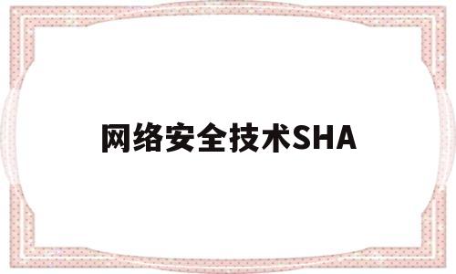 网络安全技术SHA(网络安全技术上海交通大学出版社电子书)