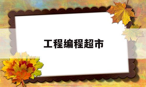 工程编程超市(工程编程超市怎么做)