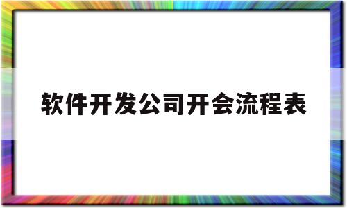 软件开发公司开会流程表(软件开发会议记录范文模板)