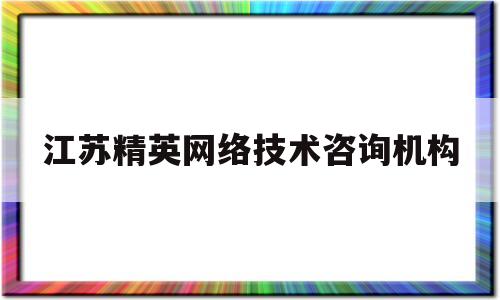 江苏精英网络技术咨询机构(江苏精英网络技术咨询机构怎么样)