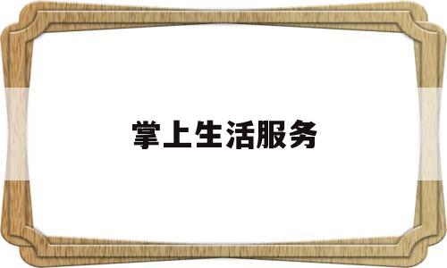 掌上生活服务(掌上生活人工服务电话是多少)