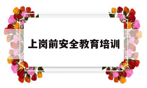 上岗前安全教育培训(上岗前安全教育培训总结)
