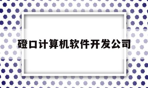 磴口计算机软件开发公司(磴口计算机软件开发公司有哪些)