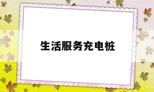 生活服务充电桩(生活服务充电桩怎么用)